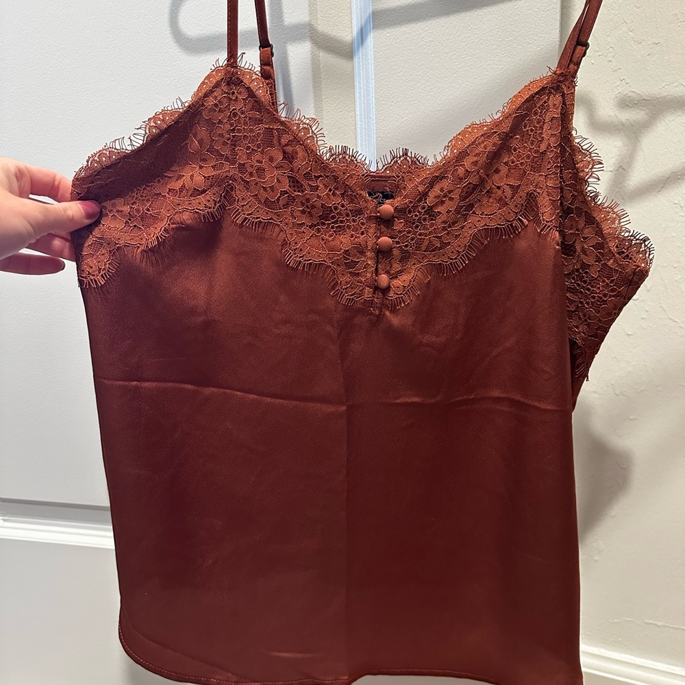 Abercrombie & Fitch Rust Lace Cami Top